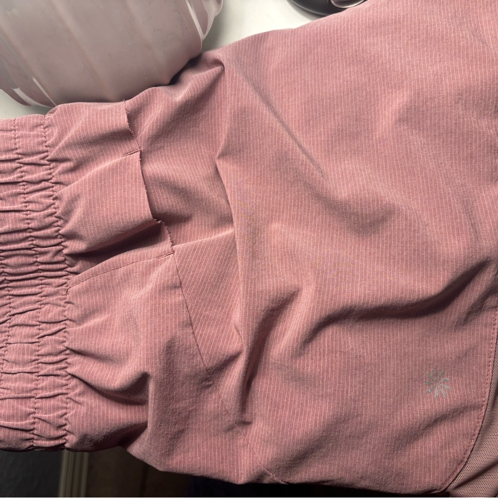 dusty rose pink Athleta shorts